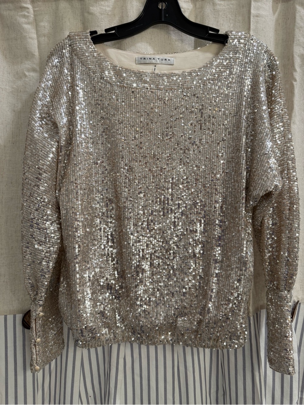 Trina Turk Champagne Sequin Top